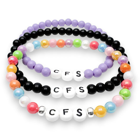 CFS Medical Alert Bracelet - Acrylic Letter Beads