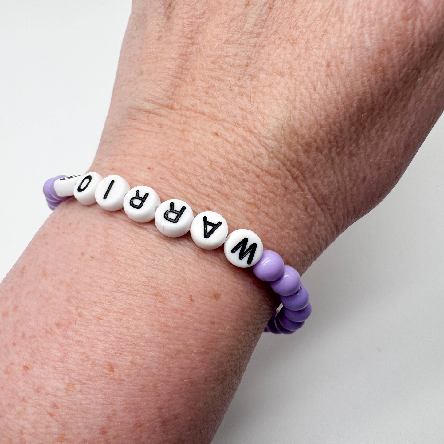 WARRIOR Inspirational Bracelet - Acrylic Letter Beads