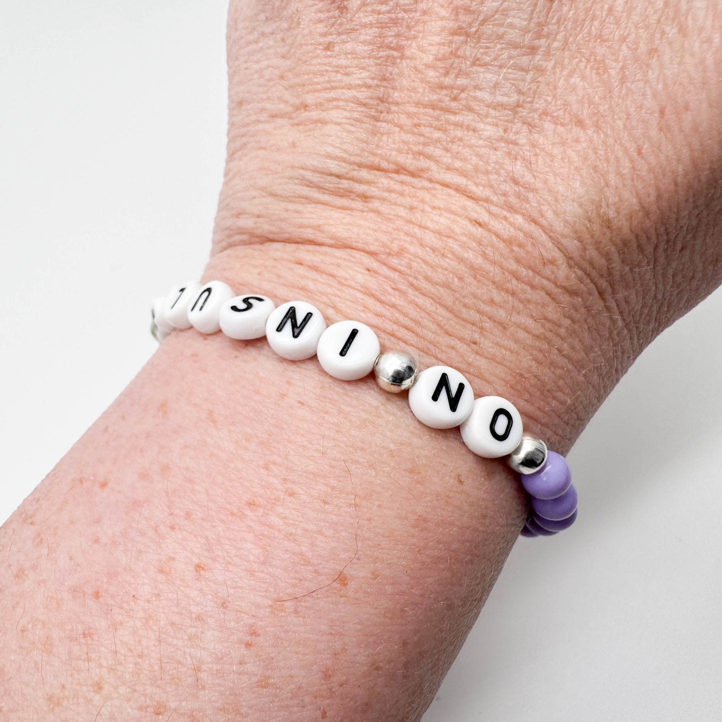 ON INSULIN Medical Alert Bracelet - Acrylic Letter Beads