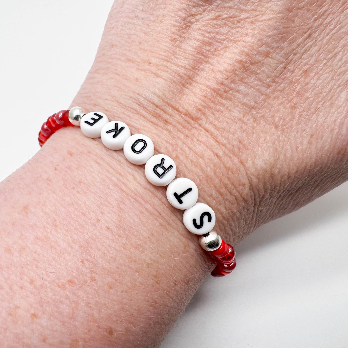 STROKE Medical Alert Bracelet - Glass Seed Beads