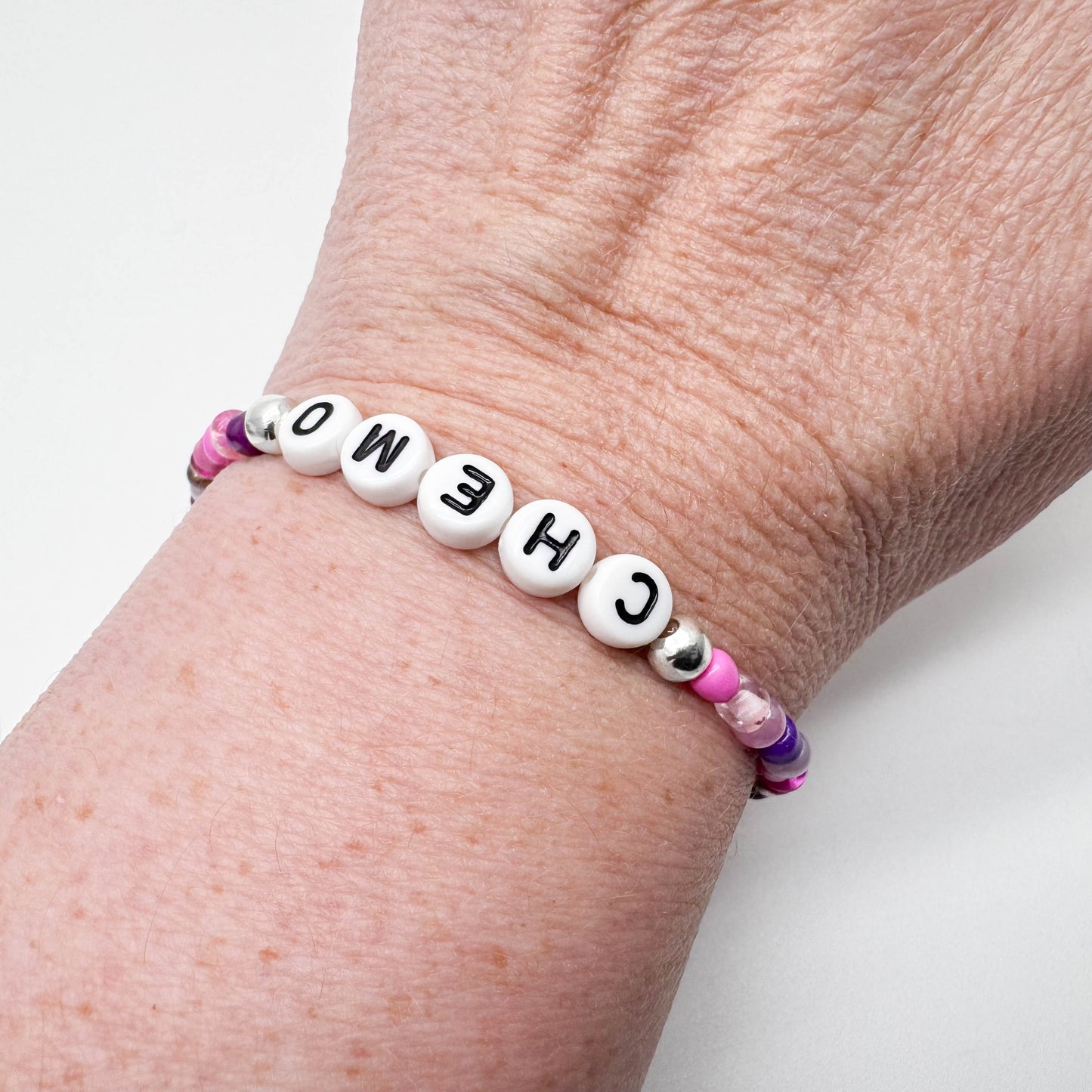 CHEMO Medical Alert Bracelet - Glass Seed Beads