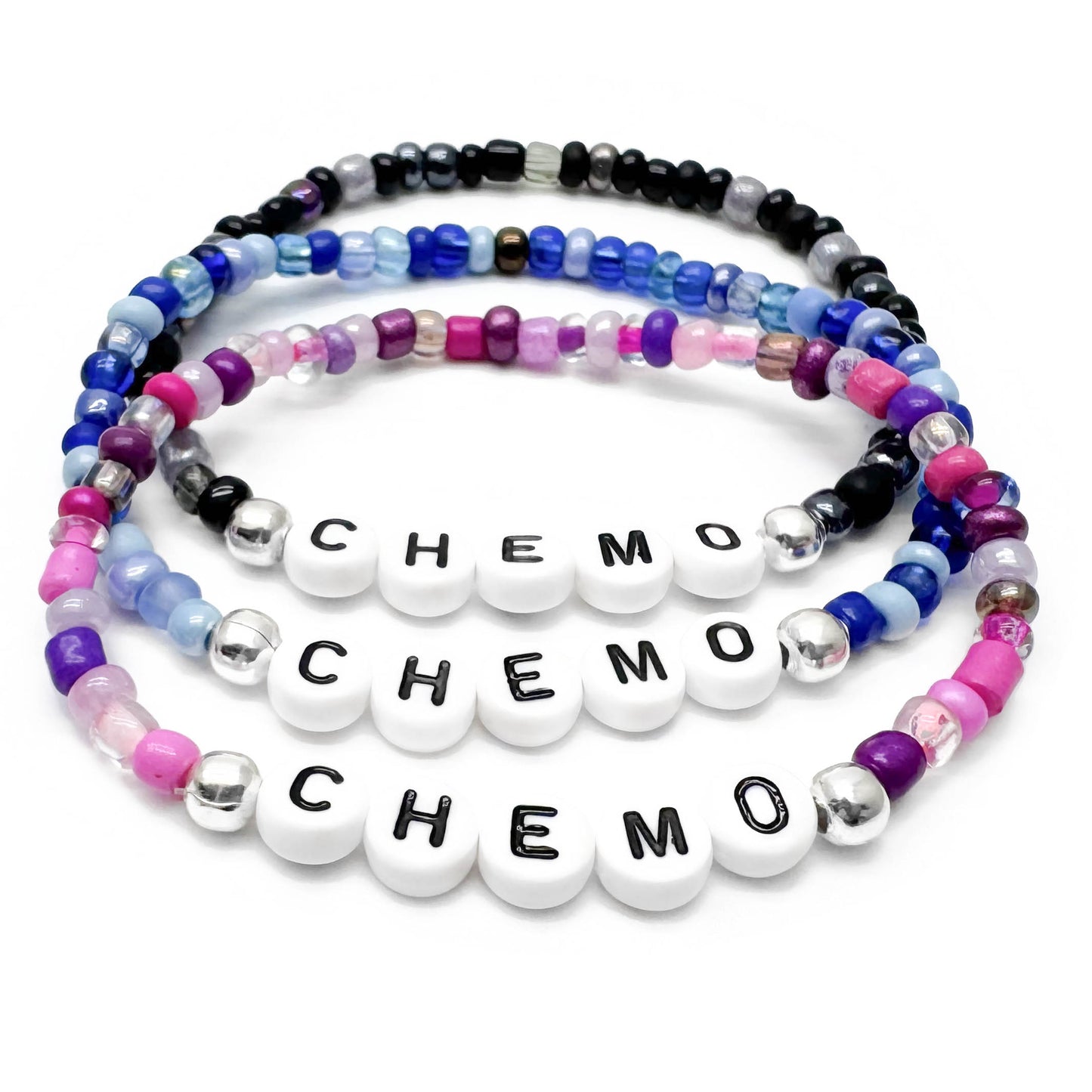 CHEMO Medical Alert Bracelet - Glass Seed Beads