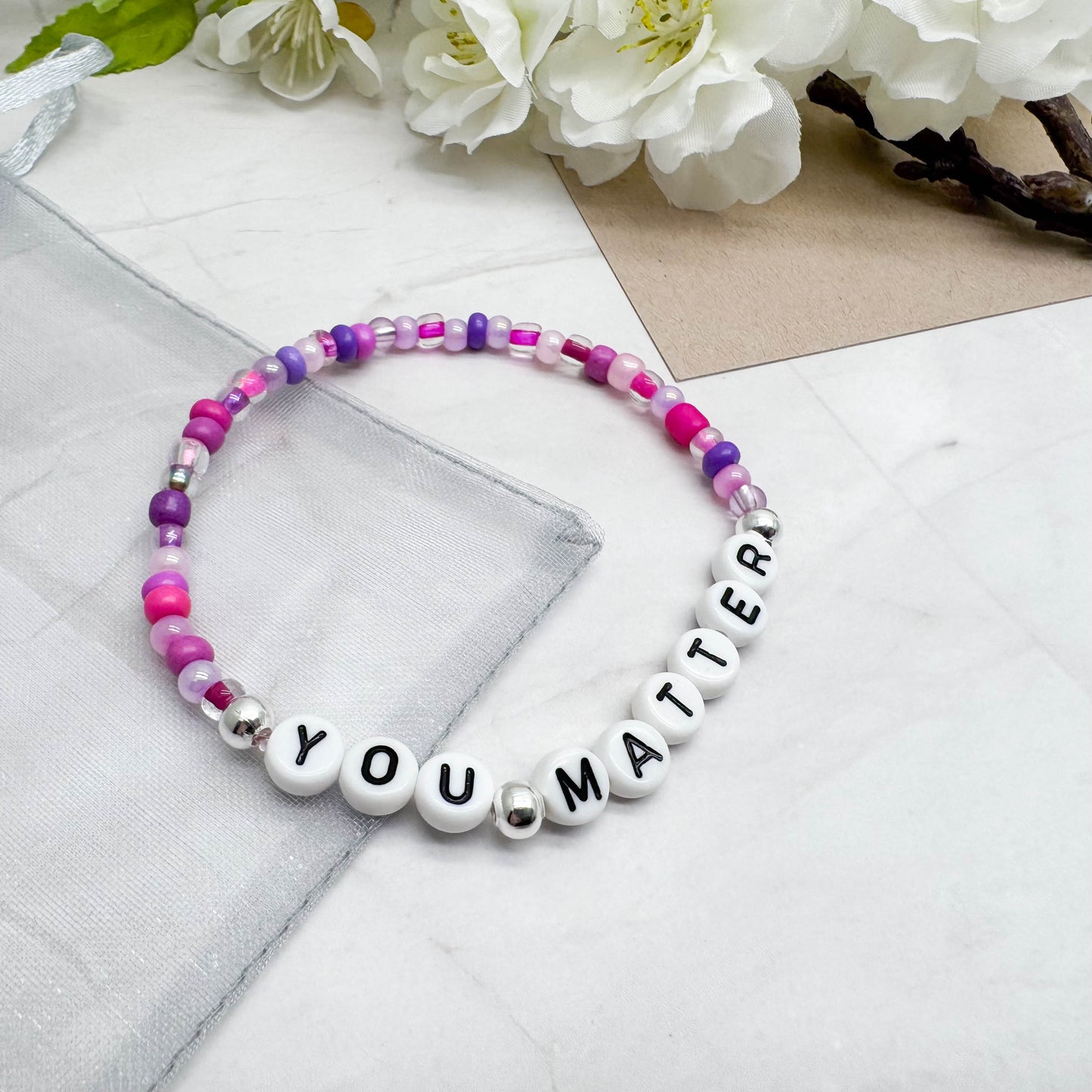 YOU MATTER Message Bracelet - Glass Seed Beads