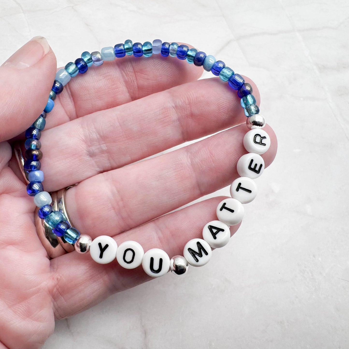 YOU MATTER Message Bracelet - Glass Seed Beads