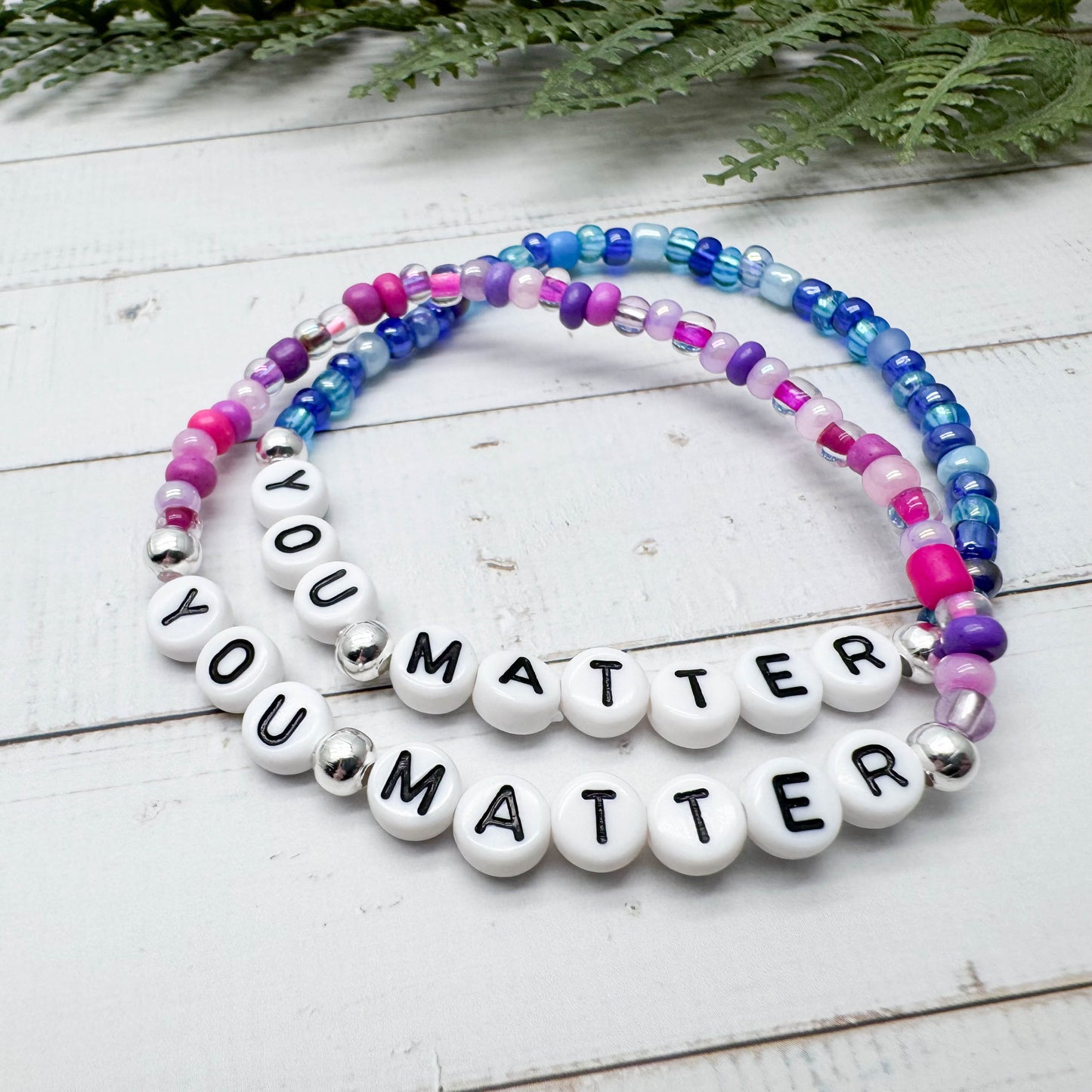 YOU MATTER Message Bracelet - Glass Seed Beads
