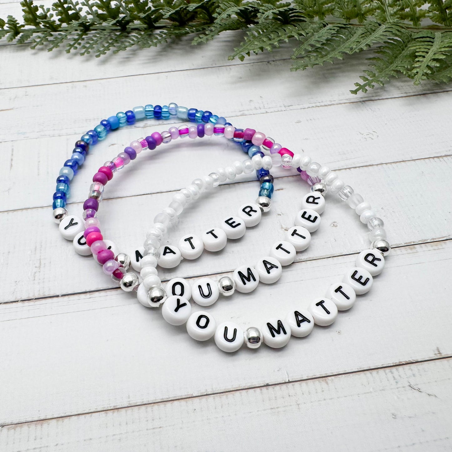 YOU MATTER Message Bracelet - Glass Seed Beads