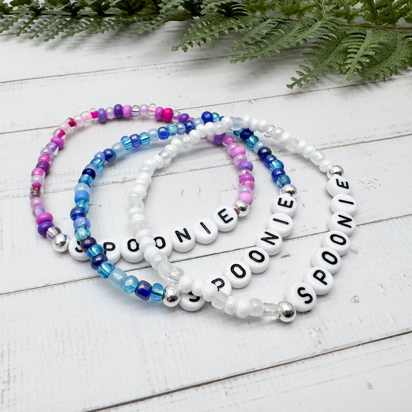 SPOONIE Message Bracelet - Glass Seed Beads