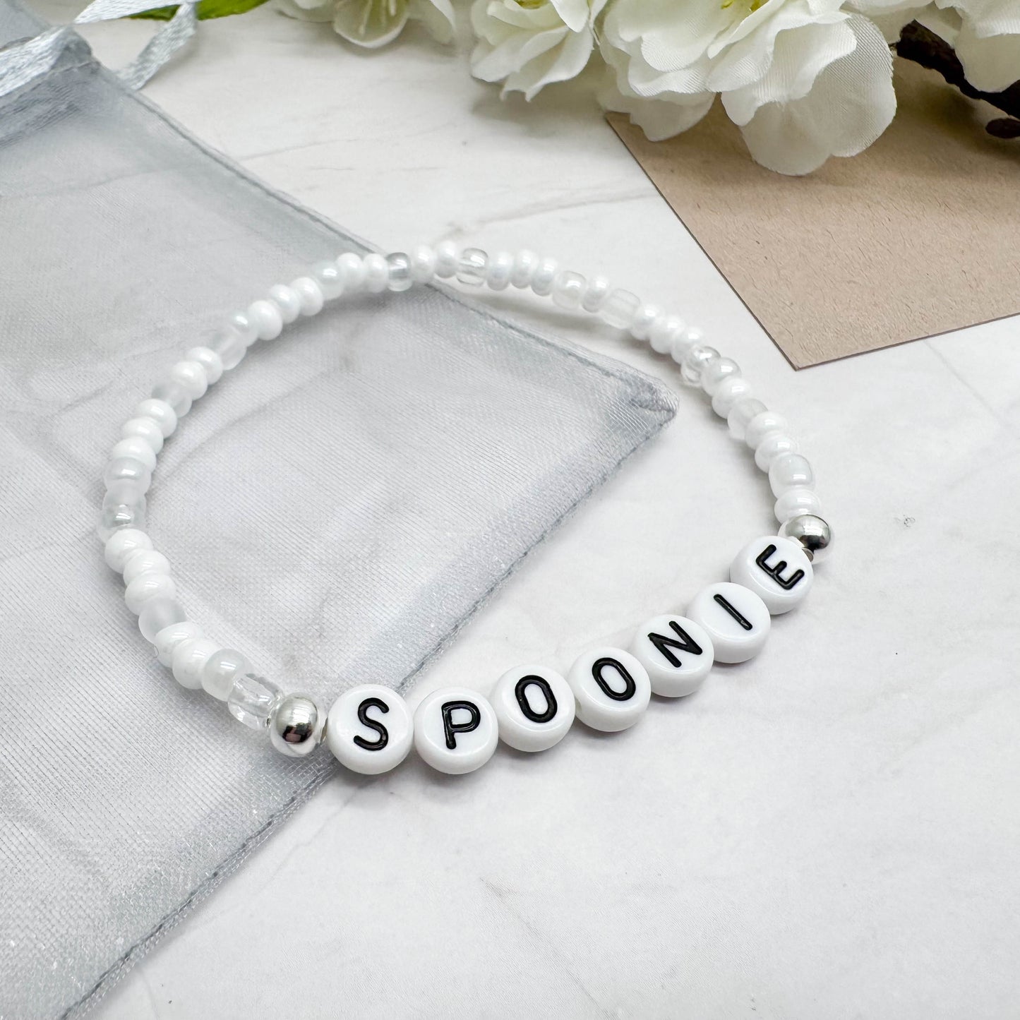 SPOONIE Message Bracelet - Glass Seed Beads