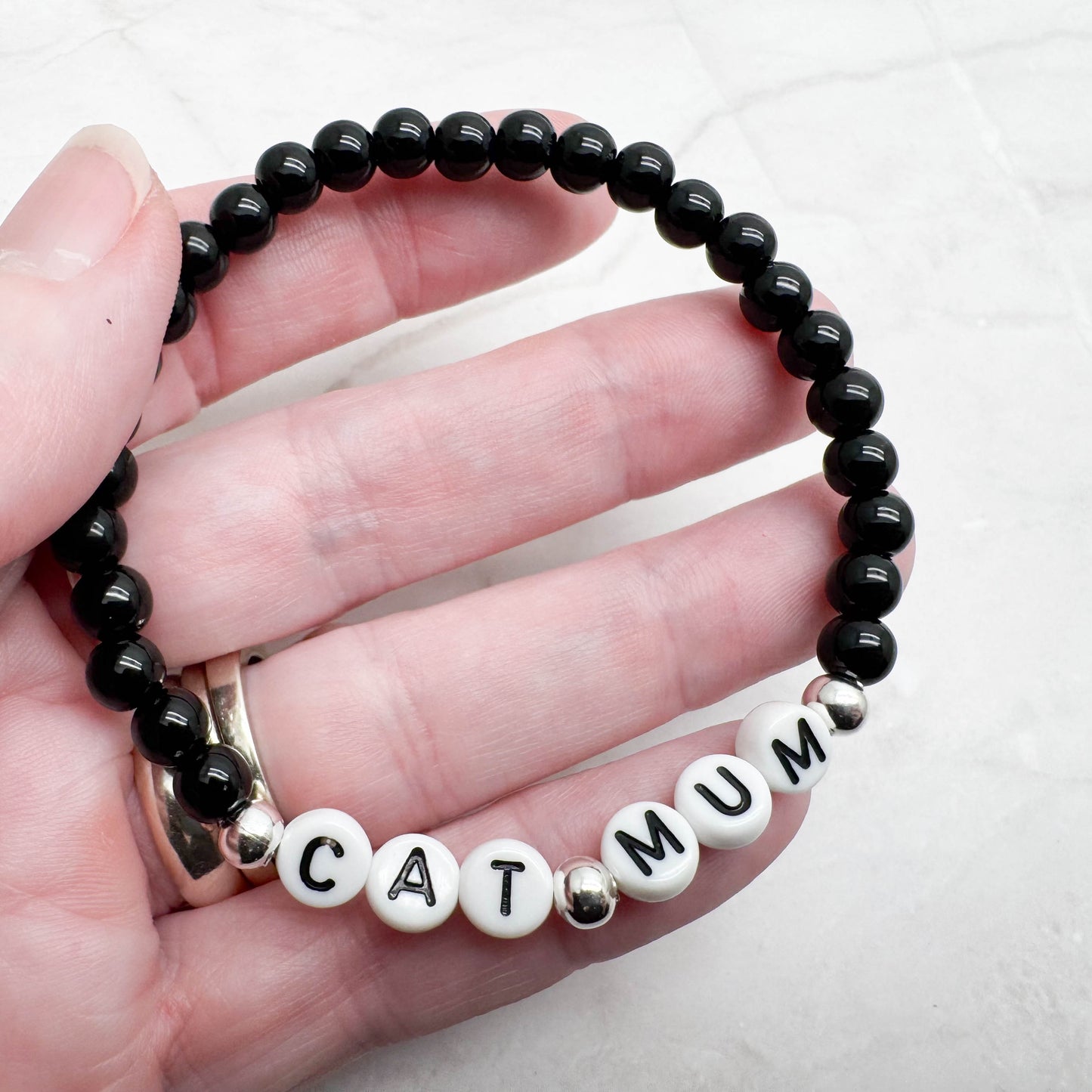 CAT MUM Message Bracelet - Acrylic Letter Beads