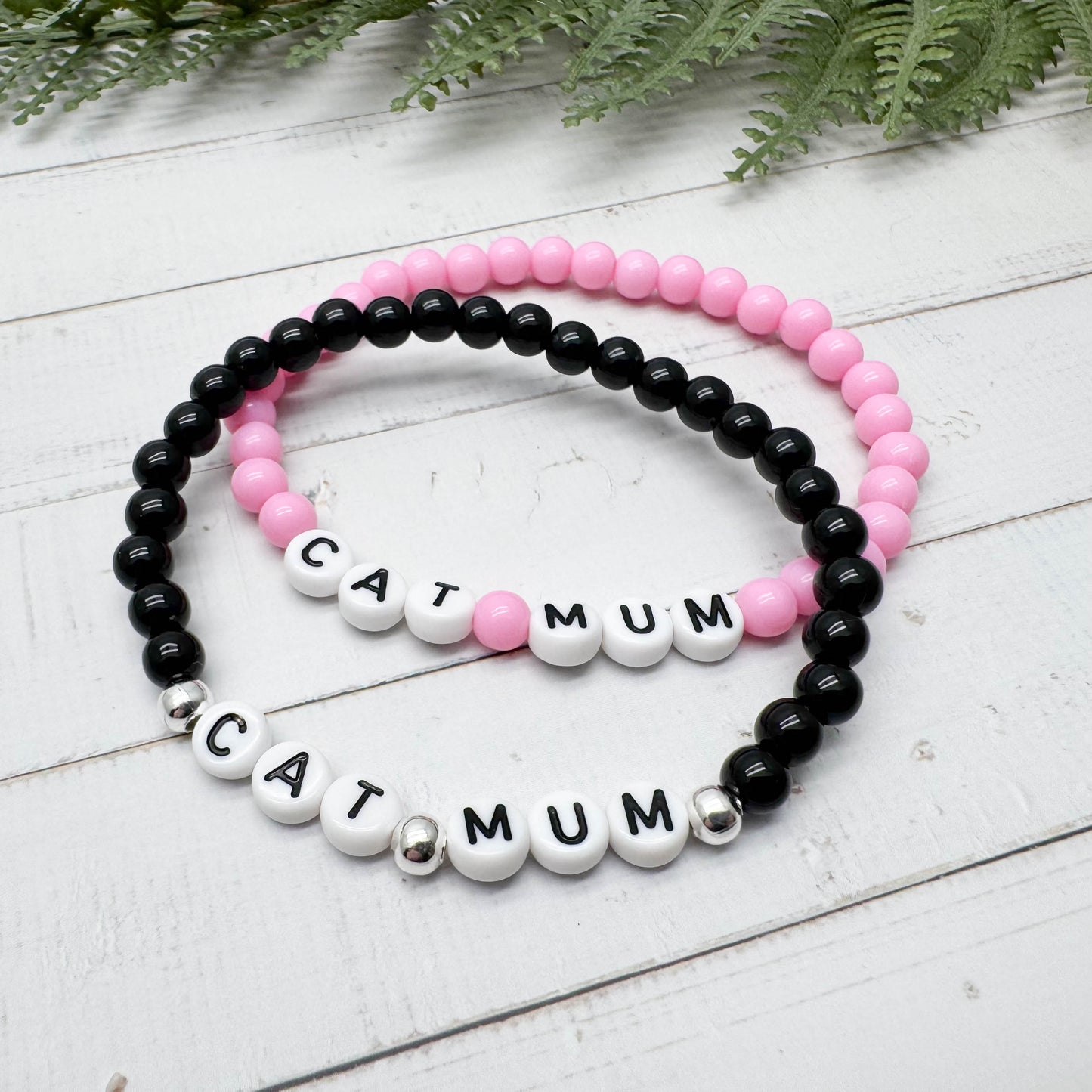 CAT MUM Message Bracelet - Acrylic Letter Beads