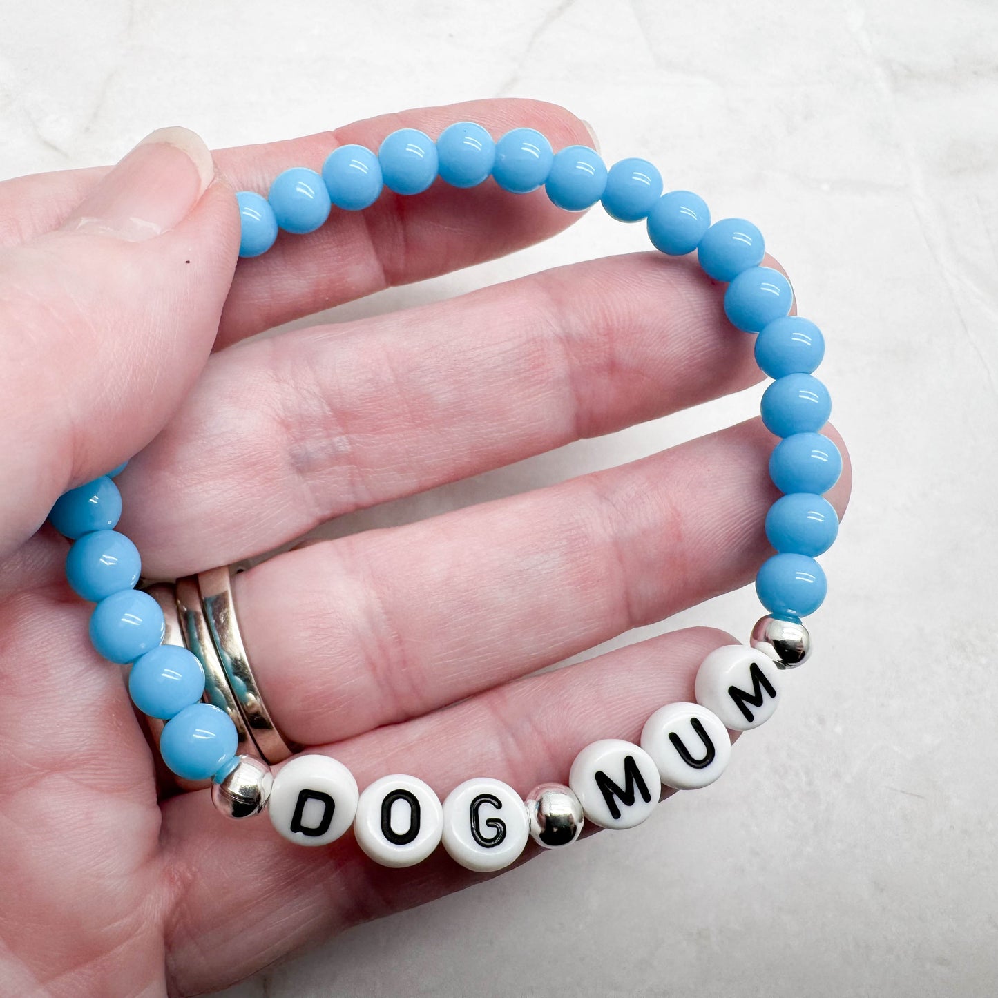 DOG MUM Message Bracelet - Acrylic Letter Beads