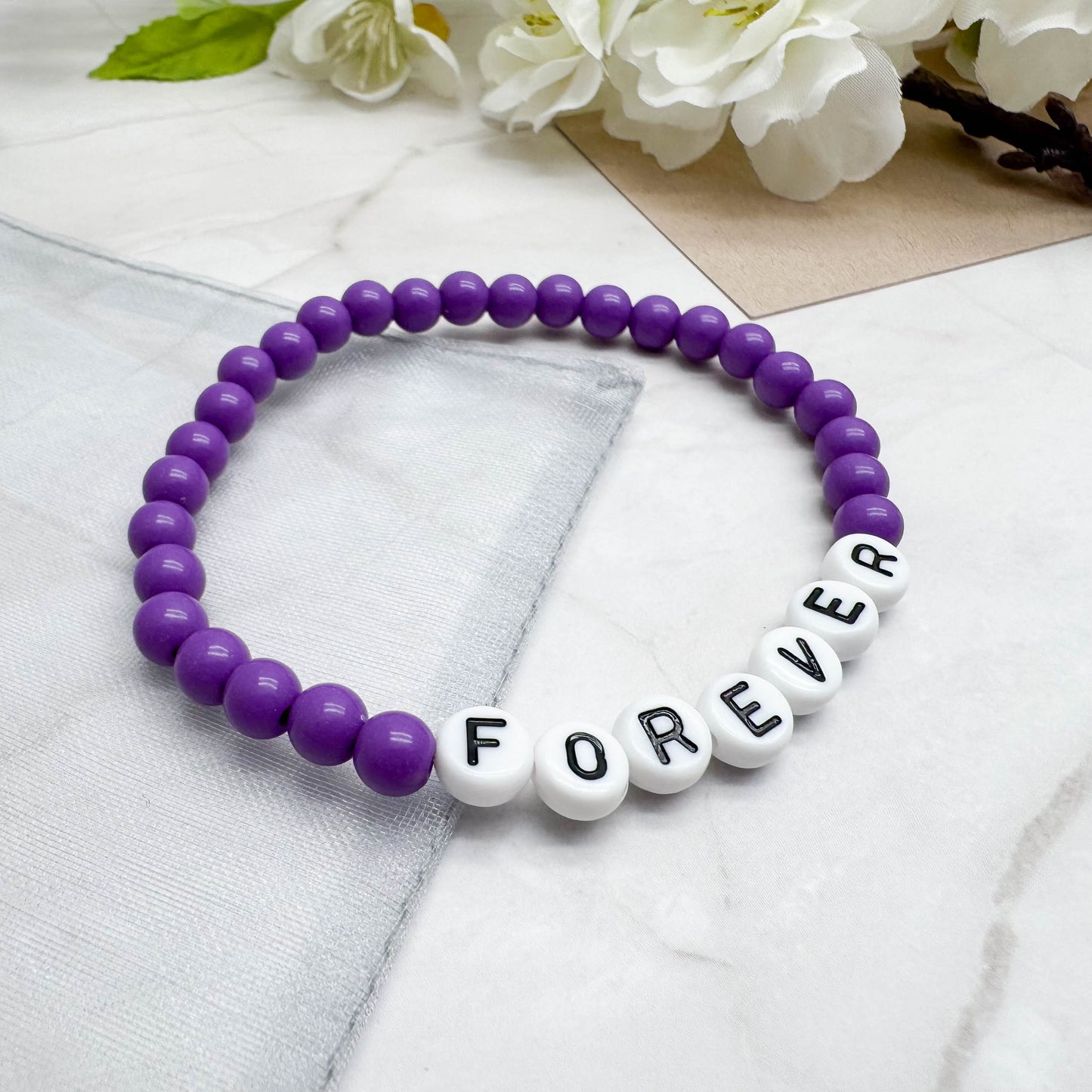 FOREVER Message Bracelet - Acrylic Letter Beads