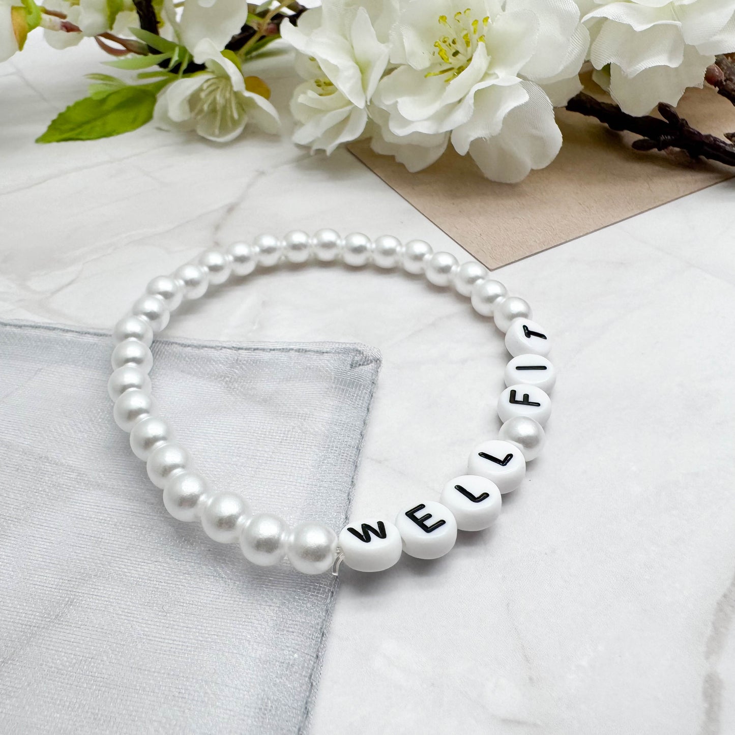 WELL FIT Message Bracelet - Acrylic Letter Beads