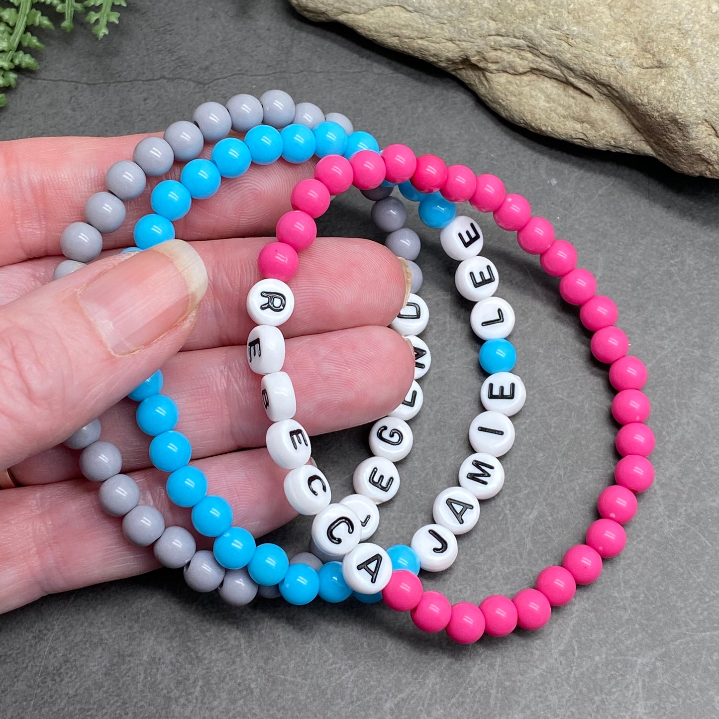 PERSONALISED Acrylic Bead Bracelet