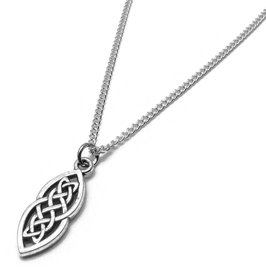 Celtic Knot Charm Silver Plated Pendant Necklace