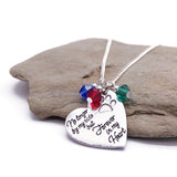 Rainbow Bridge Heart Charm Necklace Pet Remembrance