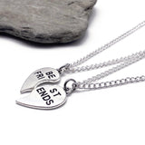 Best Friends Charm Necklaces, Set of 2 Silver Plated