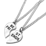 Best Friends Charm Necklaces, Set of 2 Silver Plated