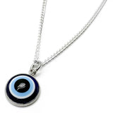 Evil Eye Charm Silver Plated Necklace
