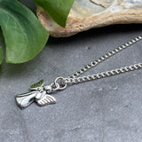 Angel Charm Silver Plated Pendant Necklace