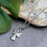 Angel Charm Silver Plated Pendant Necklace