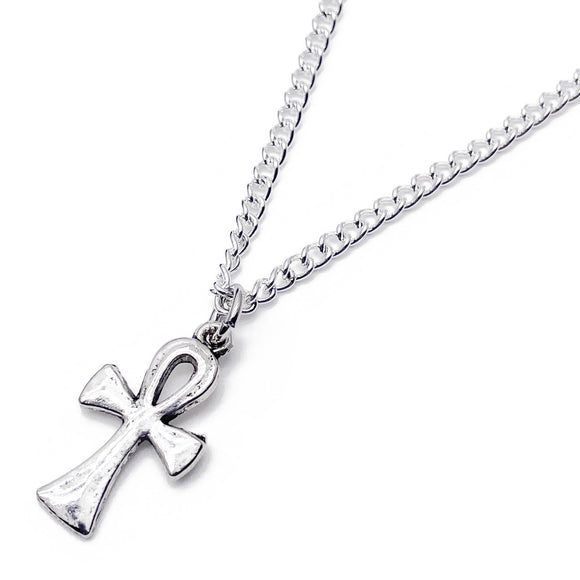 Ankh Charm Silver Plated Pendant Necklace