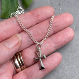 Ankh Charm Silver Plated Pendant Necklace