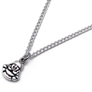 Buddha Charm Silver Plated Pendant Necklace