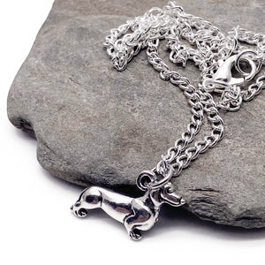 Dachshund Charm Pendant Necklace