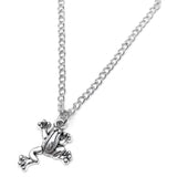 Frog Charm Silver Plated Pendant Necklace