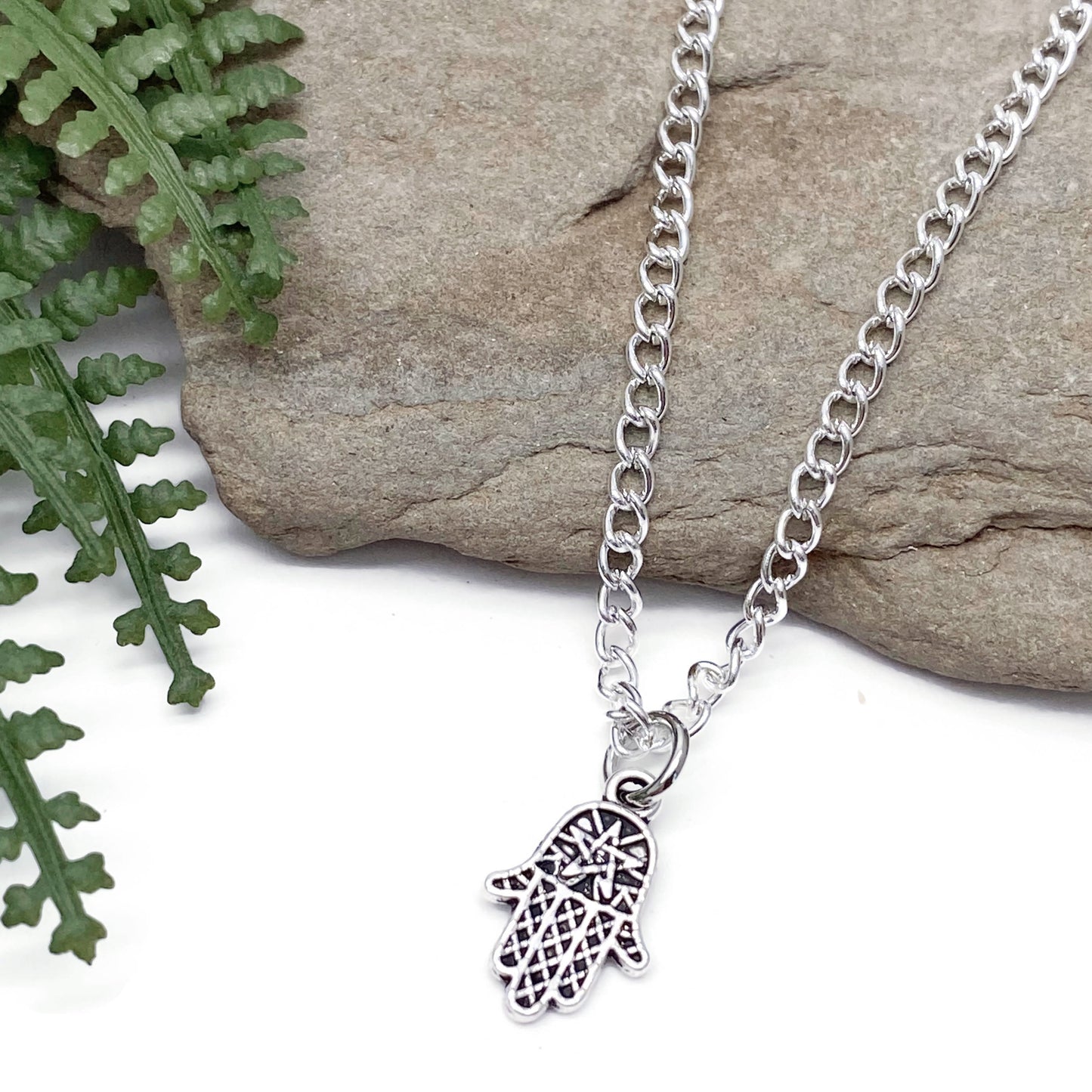 Hamsa Hand Charm Pendant Necklace