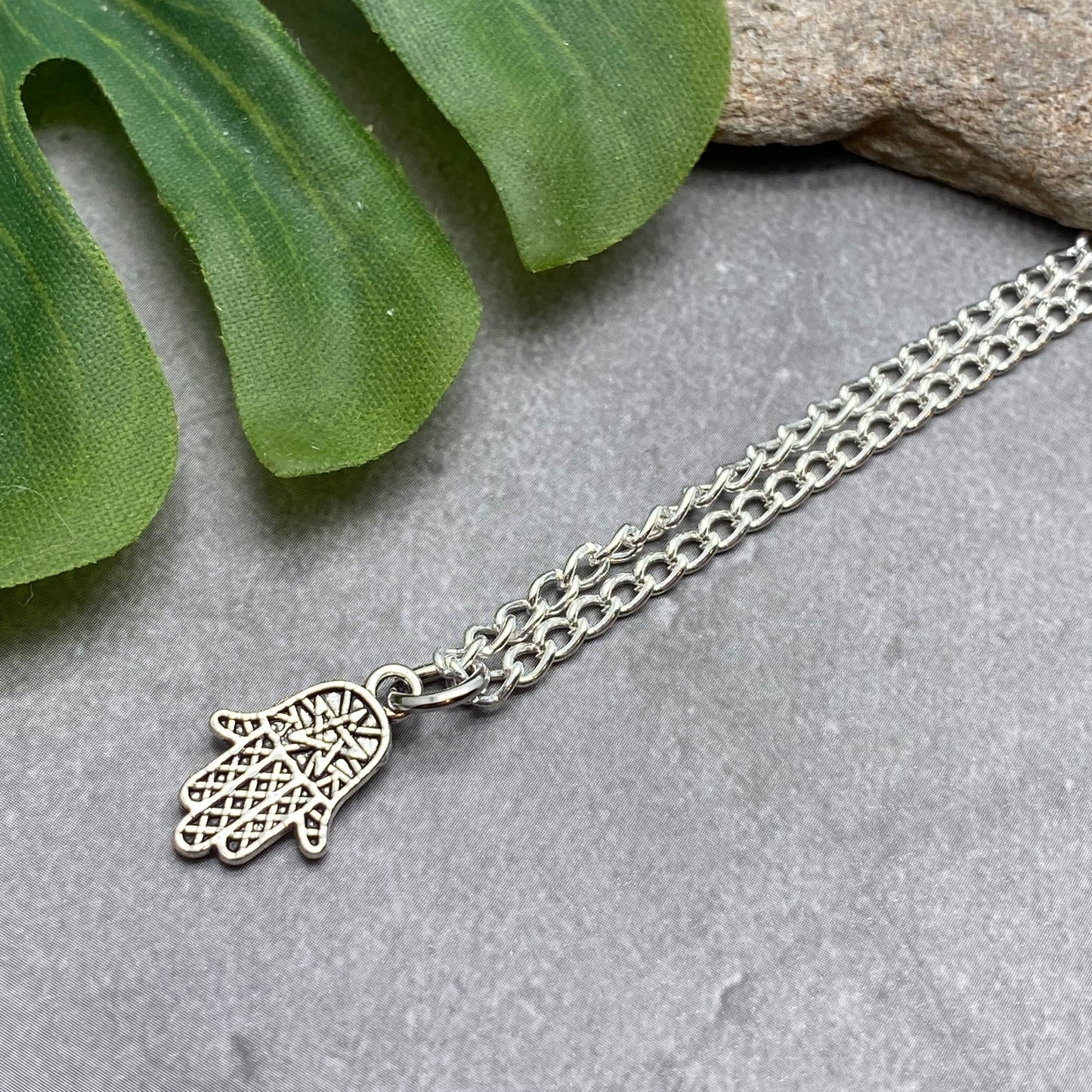 Hamsa Hand Charm Pendant Necklace