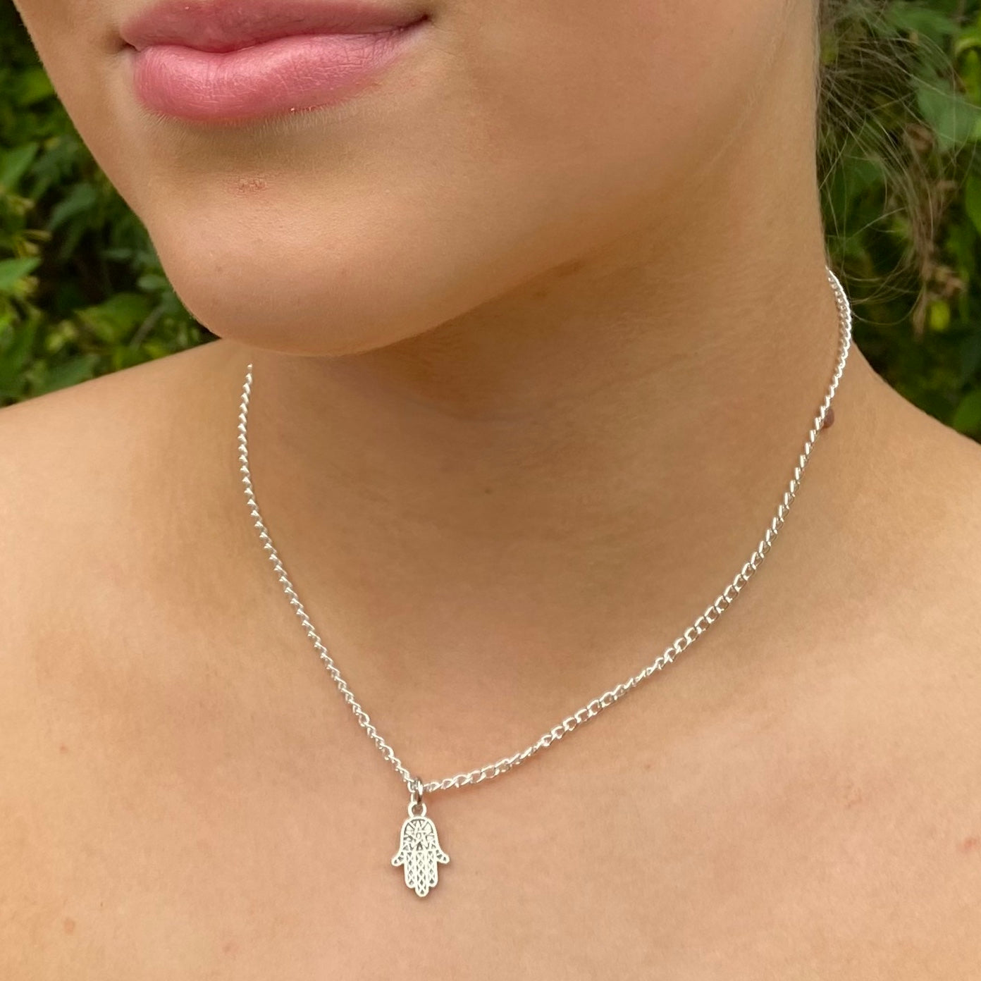 Hamsa Hand Charm Pendant Necklace