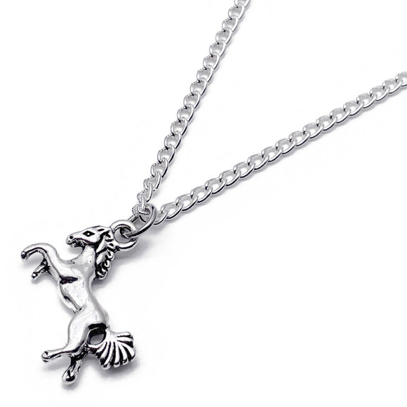 Horse Charm Silver Plated Pendant Necklace