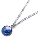 Mermaid Scales Charm Pendant Necklace