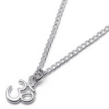 Ohm Charm Silver Plated Pendant Necklace