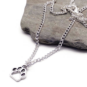 Paw Print Charm Pendant Necklace