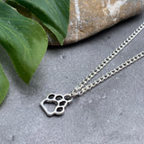 Paw Print Charm Pendant Necklace