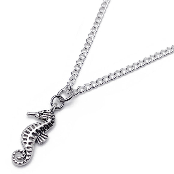 Seahorse Charm Silver Plated Pendant Necklace