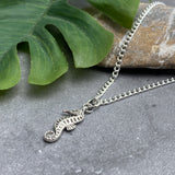 Seahorse Charm Silver Plated Pendant Necklace