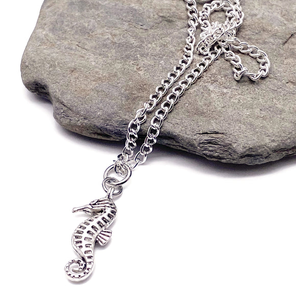Seahorse Charm Silver Plated Pendant Necklace