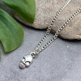 Skull Charm Silver Plated Pendant Necklace