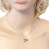 Spider Charm Silver Plated Pendant Necklace