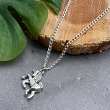 Unicorn Charm Silver Plated Pendant Necklace