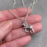 Unicorn Charm Silver Plated Pendant Necklace
