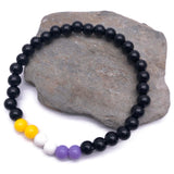 Non Binary Flag Colours Acrylic Bead Bracelet