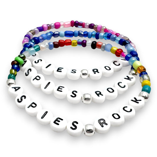 ASPIES ROCK Awareness Bracelet - Glass Seed Beads