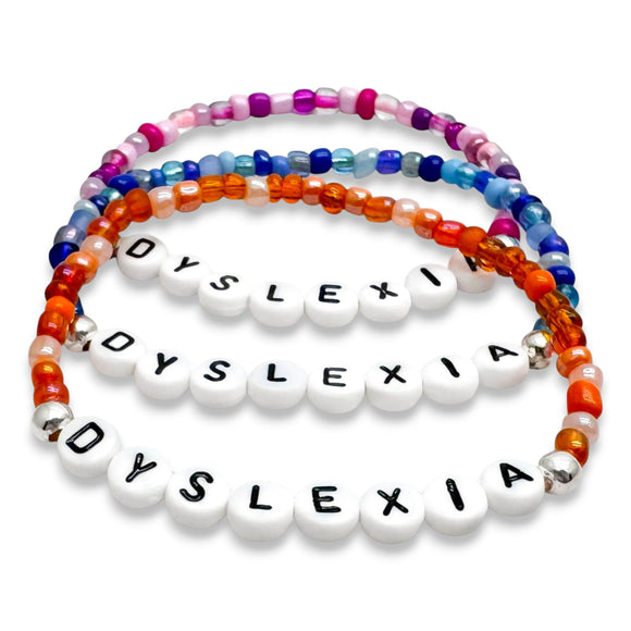 DYSLEXIA Glass Seed Bead Bracelet