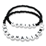 PERSONALISED Bead Bracelet - Black Seed Beads