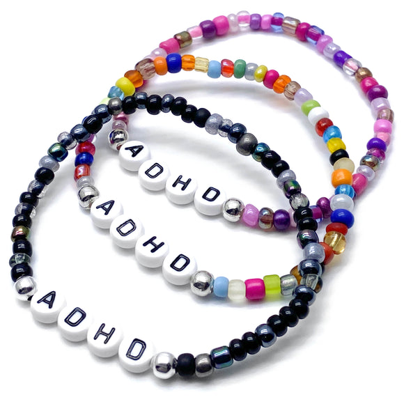 ADHD Glass Seed Bead Bracelet